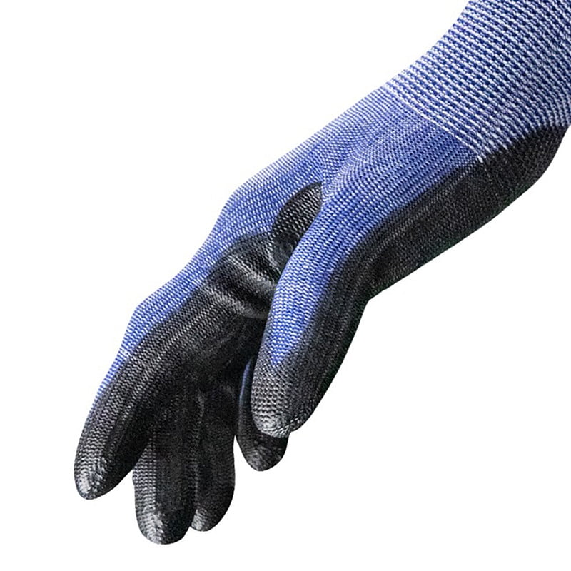 HexArmor Helix 2076-L Cut Level A6 Gloves, 13-Gauge HPPE/Steel/Fiberglass Shell, PU Palm Coating
