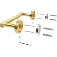 thumbnail image 2 of Ruacq Toilet Paper Holder Brushed Gold Double Post Pivoting Round Tissue Holders Roll Holder Hangers Toilet Paper Holders SUS 304 Stainless Steel Modern Wall Mounted, 2 of 6