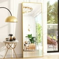 thumbnail image 1 of BEAUTYPEAK 64" x 21" Full Length Mirror Large Rectangular Floor Mirrors Standing Hanging or Leaning, Gold, 1 of 11