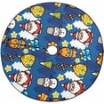 thumbnail image 1 of FMSHPON Winter Blue Background Xmas Christmas Tree Skirt Stand Mat for Holiday Party Decoration Indoor Outdoor 36 inches, 1 of 3