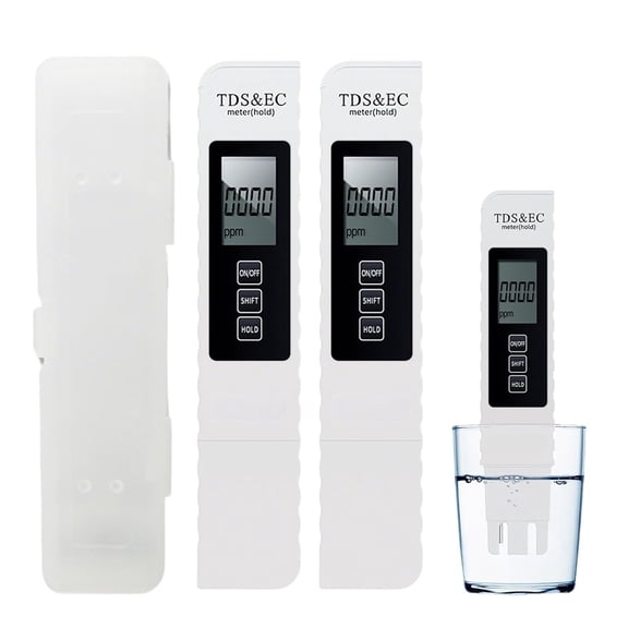 ABPETE 4 in 1 Digital Water Quality Tester, 0-9990PPM TDS Meter Digital Water Tester, Professional Testing for Drinking Water, Hydroponics, Aquariums, RO Systems Swimming Pools (2)
