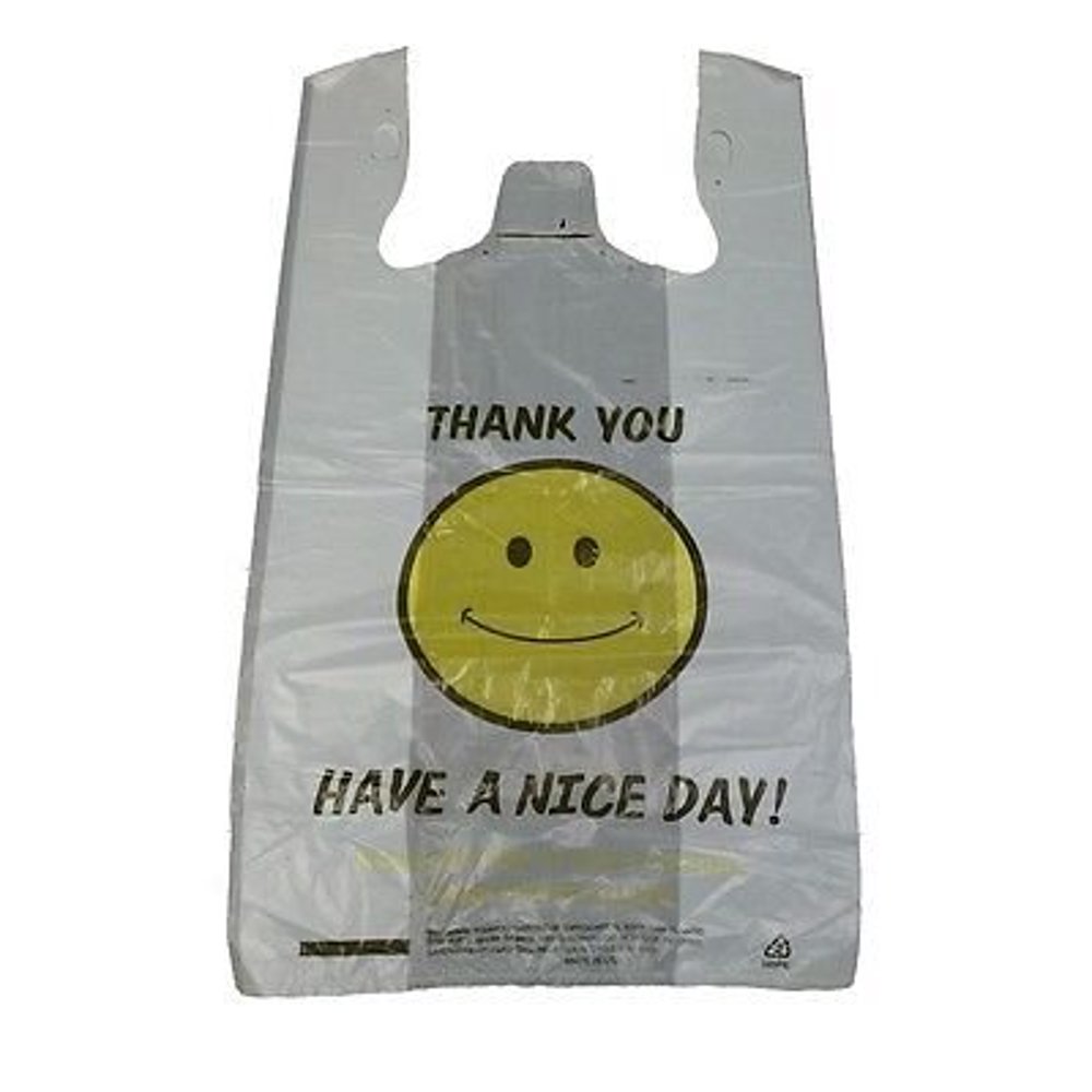Large 1/6 Bbl TShirt Happy Face Smiley Bags 11.5"x 6.5" x 21" Bags