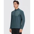 thumbnail image 2 of Grid Fleece Pullover Men Pioneer Camp 1/4 Zip Lightweight Warm, 2 of 6