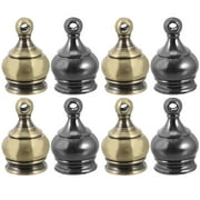 8 Pcs Decor Lamp Shade Toppers Lampshades for Table Solid Finials Caps Chandelier Nuts Screw