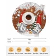 thumbnail image 6 of 15 Inch Round Placemats Set of 4, Red Gnomes Christmas Non Slip Heat Insulation PP Table Mats, Snowflake Xmas Tree Gifts Winter Wooden Washable Place Mats for Kitchen Dining Party Table Decor, 6 of 7
