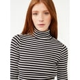 thumbnail image 6 of Free Assembly Women's Fine Rib Turtleneck Sweater, Lightweight, 6 of 7