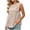 21# Beige, variant on Linen Bow Tie Front Tank Top Women Pleated Peplum Blouse Y2K Babydoll Ruffle Shirt Sleeveless Tunics Light Blue L