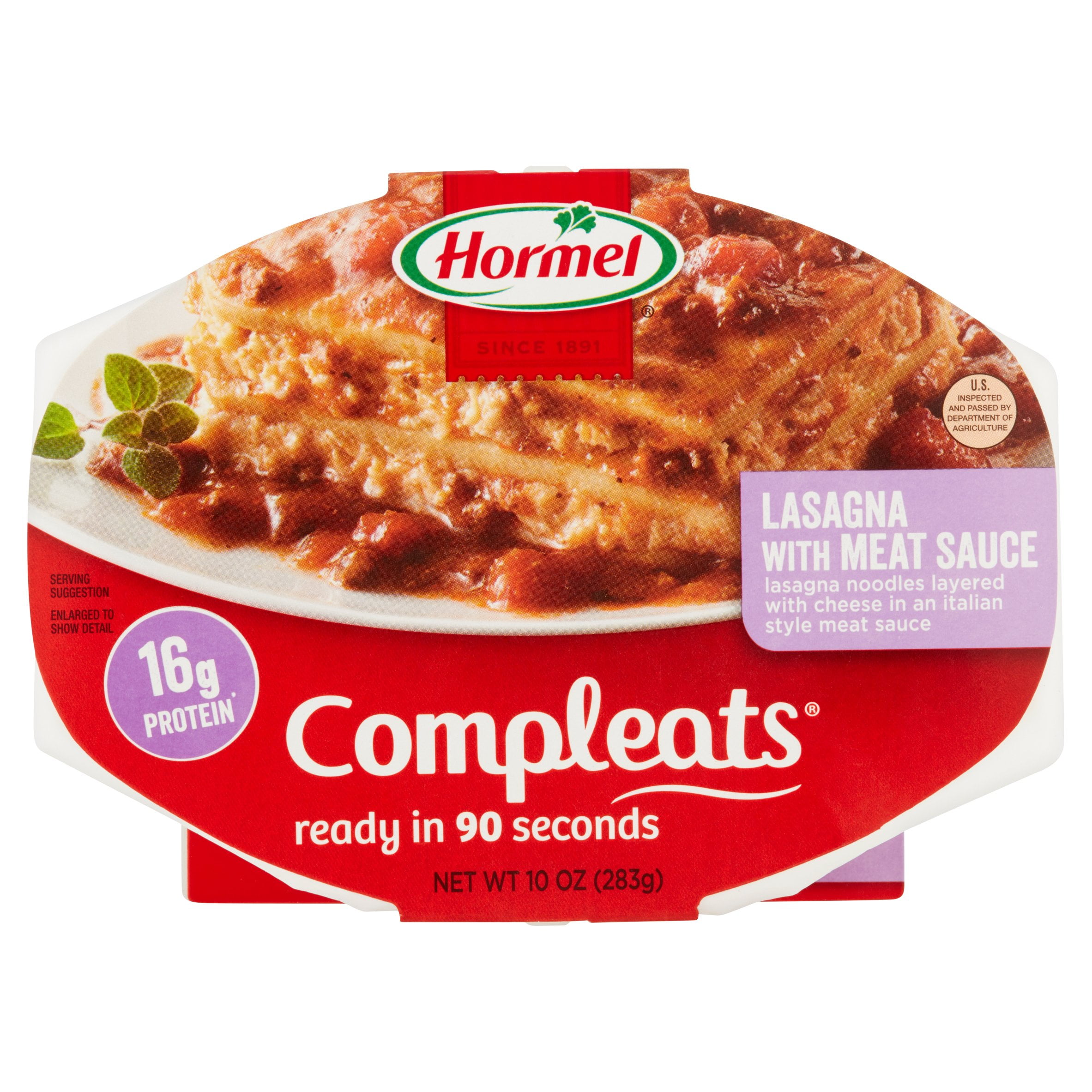 Hormel Compleats Lasagna with Meat Sauce, 10 oz by Hormel Foods Sales, LLC