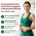 thumbnail image 2 of Forest Leaf Berberine Supplement 1300mg, Ultra High Potency Berberine HCl with Ceylon Cinnamon, 180 Capsules, 2 of 6