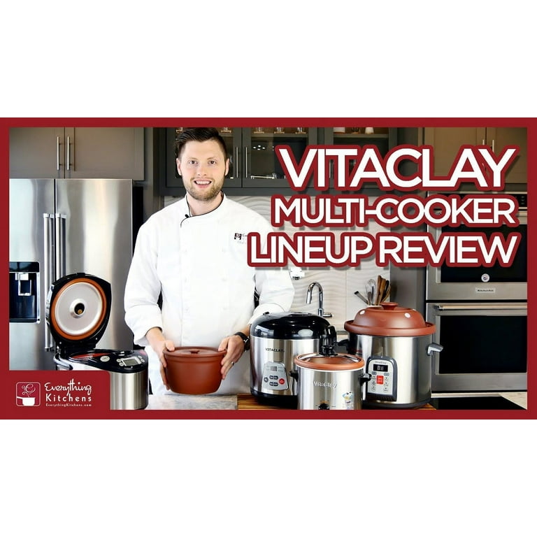 Vitaclay Smart Organic Clay Stock Pot and Multi-Crocks, 6 Qt