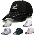 thumbnail image 2 of Extensible Brim Baseball Cap Fishing Golf Hat Breathable Mesh Trucker Caps, 2 of 7
