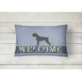 thumbnail image 2 of Giant Schnauzer Welcome Canvas Fabric Decorative Pillow, 2 of 3