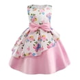 thumbnail image 1 of Vestido de fiesta AIMJCHLD para niñas pequeñas con flores, talla 2T-3T, rosa, 1 of 3