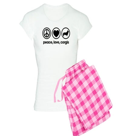 

CafePress - Peace Love Corgis - Women s Light Pajamas