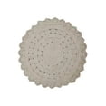 thumbnail image 2 of HAND WOVEN JUTE ECO-FRIENDLY AREA RUGS - 5'x5', Round Shape, White Color, Oriental Pattern, High Pile, Natural Fiber, Outdoor Indoor Handmade Area Rugs for Living Room, Bed Room (J00004), 2 of 6