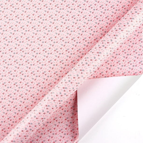 Xiao Hua Flores, regalos, papel para envolver regalos, papel para envolver regalos con motivos florales pequeños y frescos (rosa)