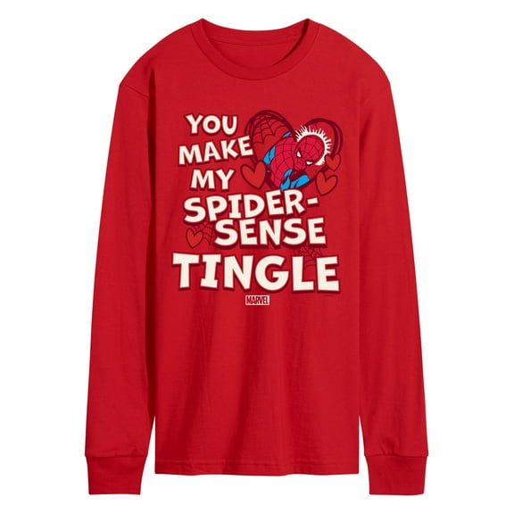 Marvel Spider-Man - Valentine Spidey Sense - Men's Long Sleeve Graphic T-Shirt