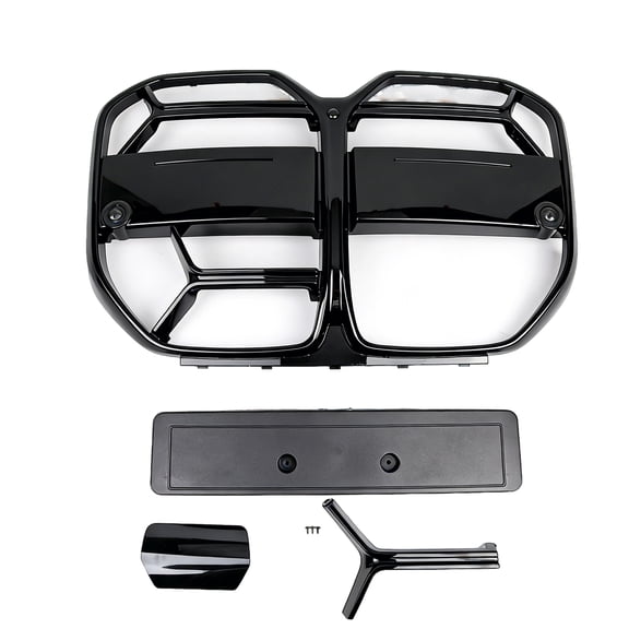 CSL Style Front Kidney Grille for luxury car grille 4 Series G26 2021-2023 Coupe/Gran Coupe - Sport Mesh Bumper Grill Guard Replacement - Gloss Black Upgrade - Color: Gloss Black