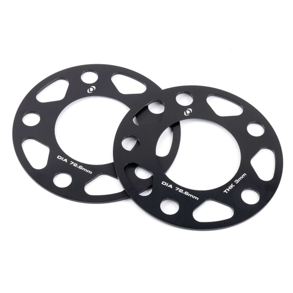 Dinan D210-2033 Wheel Spacers 5x120 Bolt Circle - 72.6mm Center Bore - 3mm Thick - Pair