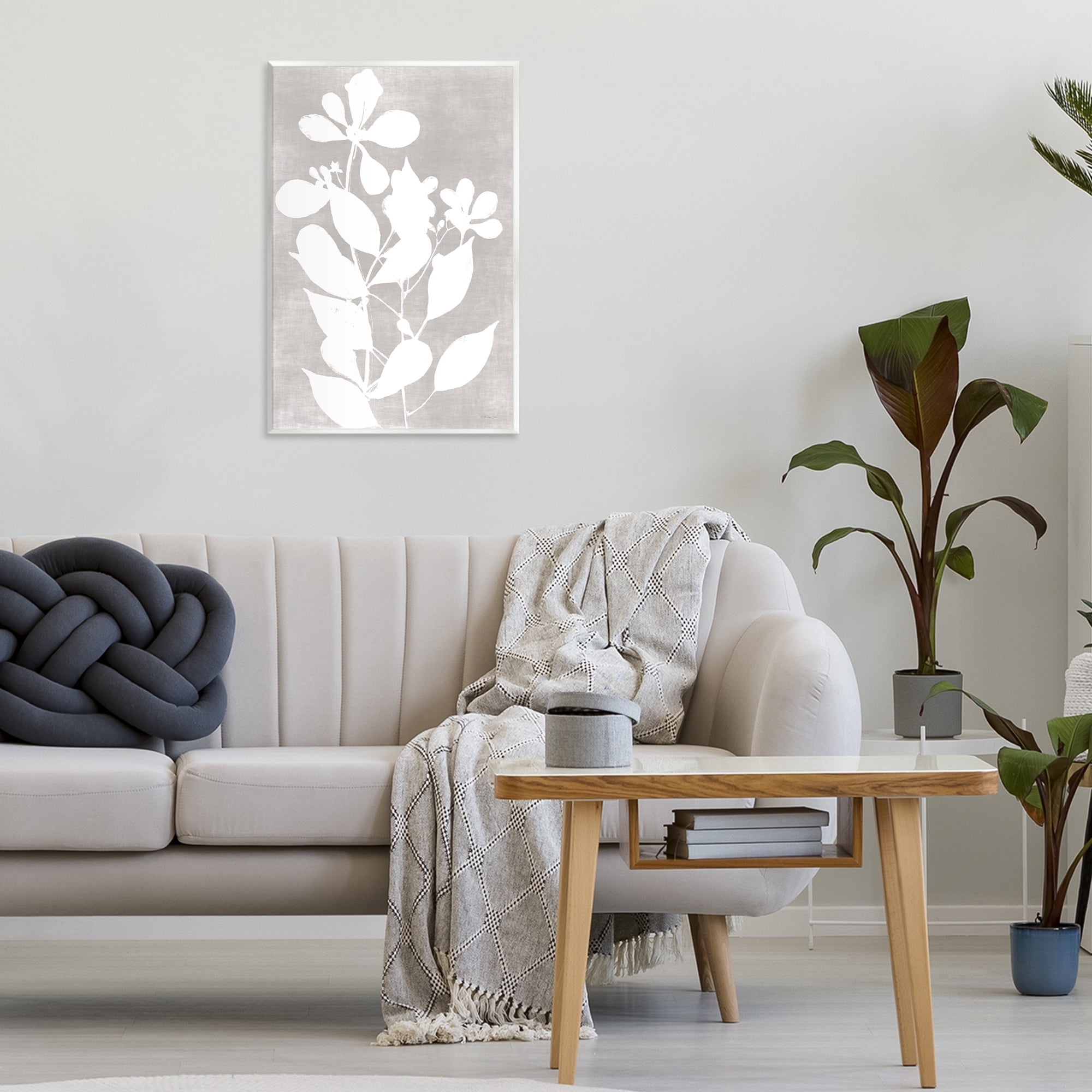 Stupell Industries Minimalist Foliage Impression Wall Plaque Art, design by Stellar Design Studio