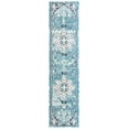 thumbnail image 3 of SAFAVIEH Madison Dalia Oriental Runner Rug, Teal/Navy, 2' x 8', 3 of 12