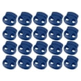 thumbnail image 1 of Plastic Spring Cord Locks, 20Pcs Shoe Lace Tie Lock, Double-hole Clip Fastener (Sapphire Blue), 1 of 7