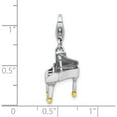 thumbnail image 5 of Sterling Silver Amore La Vita Rhodium-Pl Polished Enameled Piano Charm (37 X 14) Made In Thailand qcc623, 5 of 6