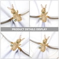 thumbnail image 4 of Miangastore 6Pcs Golden Bunny Supplies Napkin Rings for Ceremony Table Setting, 4 of 9