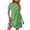 Green#1, variant on Xuniizn Womens Summer Dresses Floral Print Scoop Neck Short Sleeve Beach Boho Mini Sundress with Pockets Casual Soft Breathable Trendy Vintage Dress, S-2XL
