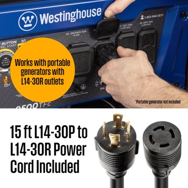 Westinghouse WMTS30A10C Open Box 30A Transfer Switch Kit – 10 Circuits, 7500W, Refurbished & Tested