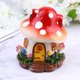 thumbnail image 4 of Casa de Hongo Creativa, Adornos de Paisajismo, Micropaisaje en Miniatura, Bonsái, Jardín de Hadas, Decoración DIY - Casa de Hongo Tulipán (Rojo), 4 of 6
