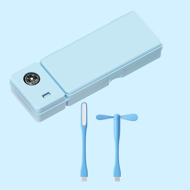Fan, Night Light, Stationery Box, Multi-functional Pencil Case For Boys And Girls, Children