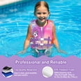 thumbnail image 2 of MoKo Kids Swim Vest for Boys Girls, Swimming Training Float Jacket Swimsuit for 46-77 lbs, L Size, Purple Unicorn, 2 of 6