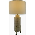 thumbnail image 6 of Livabliss Table Lamps, 30" Ongato Rustic Bedside Nightstand Table Lamp for Bedroom Living Room Office, Beige, Metallic - Brass Body with White Shade (30"H x 16"W x 16"D), 6 of 7