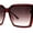 Burgundy, variant on SA106 Womens Squared Butterfly Designer Fashion Sunglasses Burgundy