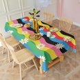 thumbnail image 3 of Pioneer Flower Floral Print Pattern Rectangle Tablecloth 60"x120", Waterproof Polyester Table Cloth, Wipeable Spillproof for Dining Camping Indoor Outdoor, 3 of 6