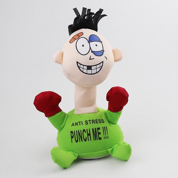 Creative Funny Electric Plush Toy Punch Me Doll Funny Emotions Anti-stress VentSurprise Gift 5458:Green Great Gift