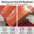 thumbnail image 5 of Kimunuk Canopy Replacement Cover, 12' x 20' Outdoor Portable Carport Replacement Canopy with Ball Bungees for Car Garage Shelter Tent Party Tent, Orange ,Frame is Not Included, 5 of 6