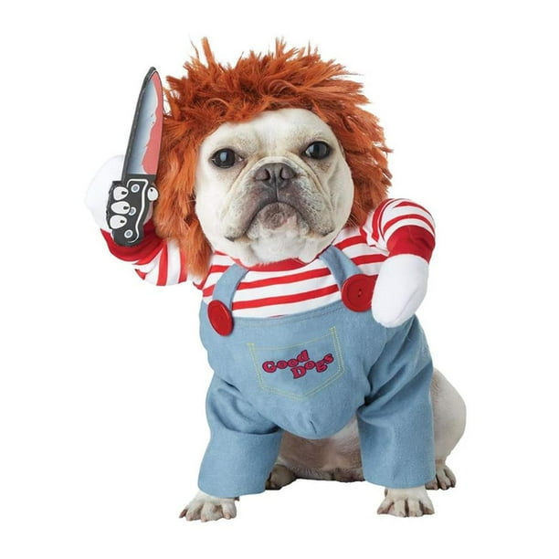 EZLIFE Ropa divertida para cosplay de mascotas, sombrero de vaquero, traje para perro, cachorro, Halloween y gato I8D7
