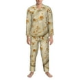 thumbnail image 3 of Balery Taco Tortillas Pattern Pajama Sets for Men Long Sleeve 2 Piece Sleepwear Loungewear Sets Soft PJ's with Pockets Long Sleeve Comfy Pj Sets-Large, 3 of 7