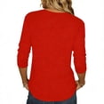 thumbnail image 3 of Trgacdwlo 1776-2026 250th Anniversary USA Shirt 3/4 Sleeve 4th of July Womens Tops Red White and Blue Patchwork Women's Tunics, 3 of 3