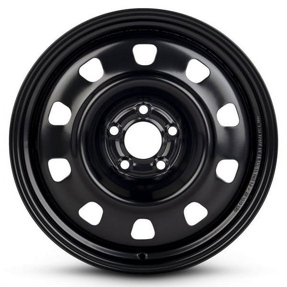 New OEM Replacement Wheel 17x7 in for 2013-2016 Dodge Dart Painted Black 17 inch Steel Rim