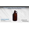 thumbnail image 2 of 6 Amber Glass Beer Growlers Set, 64 oz. - Screw on Lid, Sturdy, Barware - Amber, 2 of 5