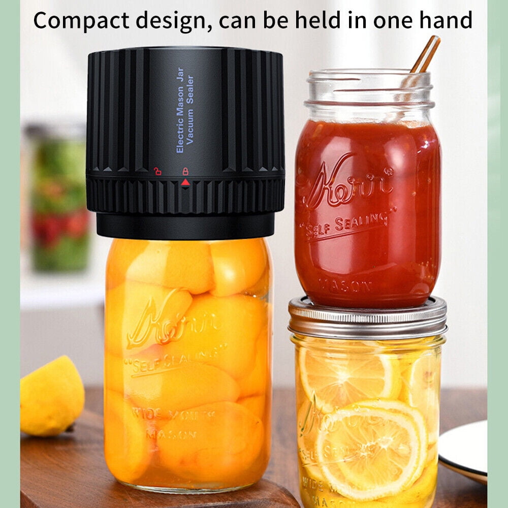 JLLOM Electric Mason Jar Vacuum Sealer Kit For Wide Mouth And Regular Mouth Mason Jars