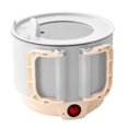 thumbnail image 2 of Mini cocina eléctrica, olla caliente portátil, calor rápido, fácil operación, olla eléctrica para fideos, sopa, carne, Camping, enchufe europeo, 220V, blanco, 2 of 10
