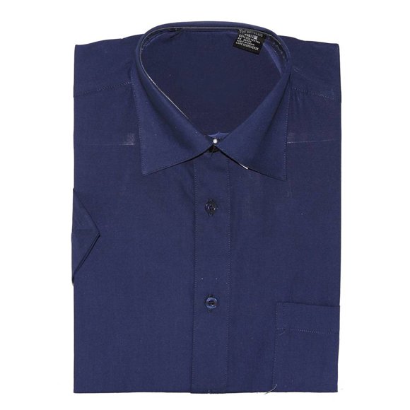Gravity Threads Mens Dress Shirt Short Sleeve , 2XL Navy
