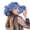 Blue, variant on AirLoni Summer Dress Hat For Women Wide Brim Floral Hat Sun Hats Beach Hat One Size