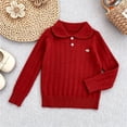 thumbnail image 7 of Mifsaly Girls Pullover Sweater Peter Pan Collar Long Sleeve Cable Knit Sweaters Cozy Preppy Knitwear Fall Winter School Uniforms, 7 of 7