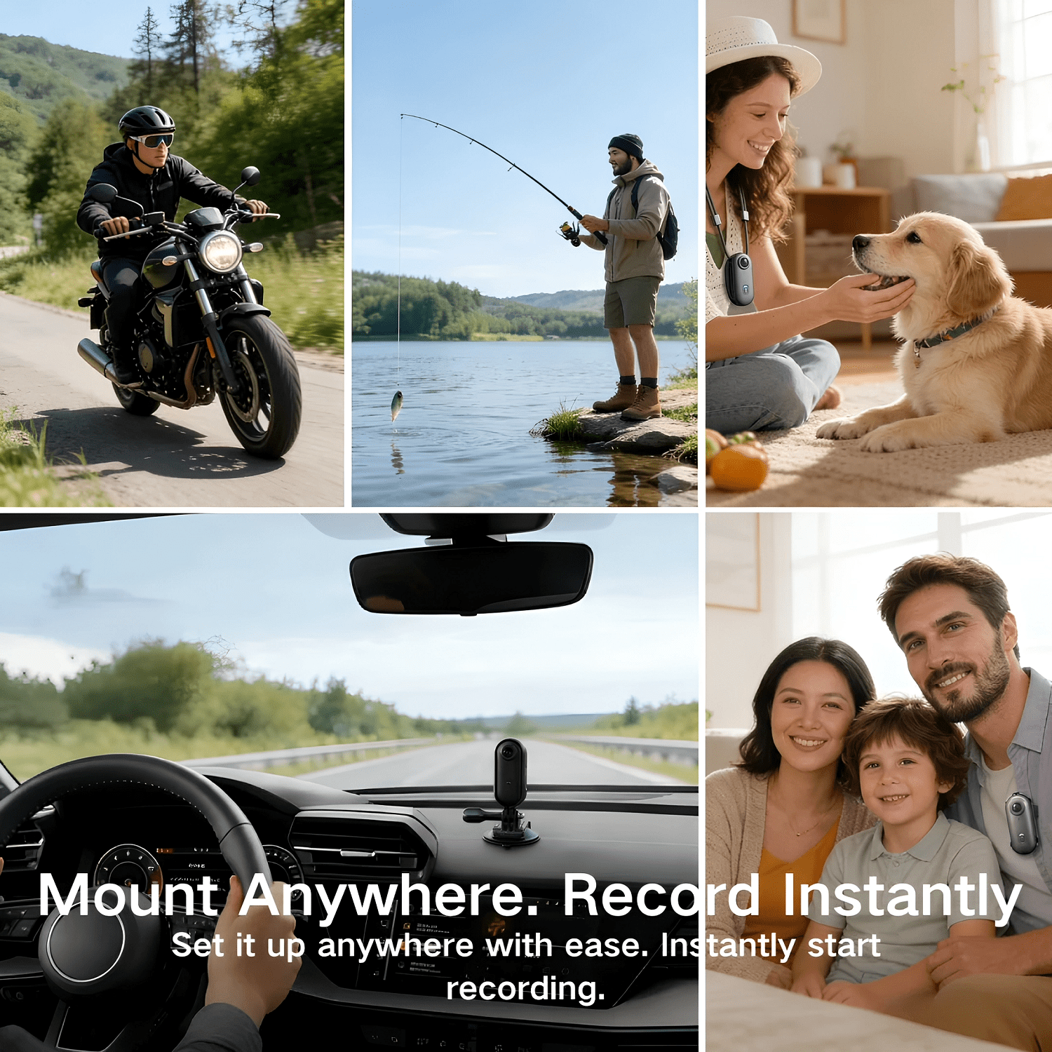 4K Thumb Action Camera, Tiny Size, Mount Anywhere, Small Body Camera with Spring Clip, Portable Vlogging, Hands-Free POV Recording, Helmet Cam for Cycling, Motorcycle (with 64G Card, Black)