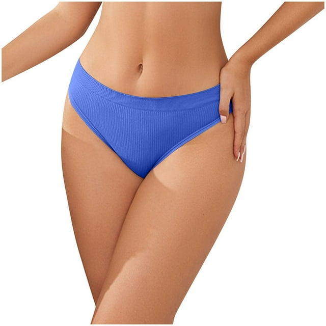 Womens Solid Color Pants With Low Waist Comfortable Breathable And Fashionable Briefs (Womens Triangle Briefs)